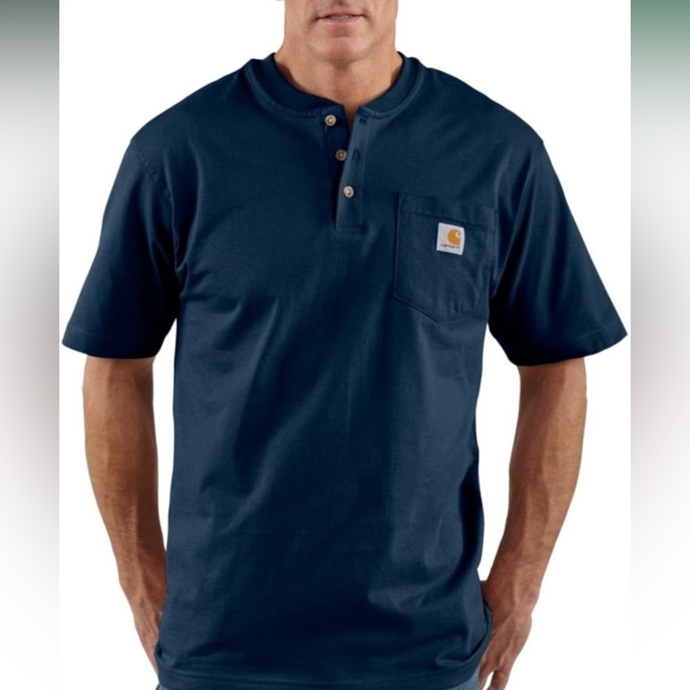 Carhartt Men's Loose Fit Heavyweight Short-Sleeve Pocket Henley T-Shirt